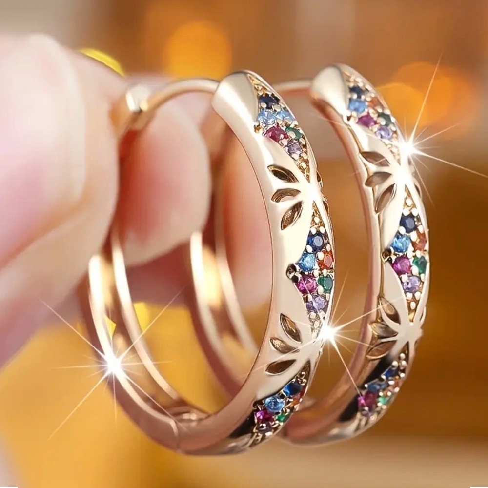 Classic Fashion Synthetic Zirconia Earrings. - Picture 2 of 4
